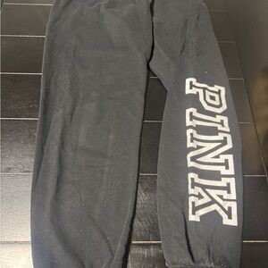 PINK Victoria's Secret Black Joggers with drawstring size medium